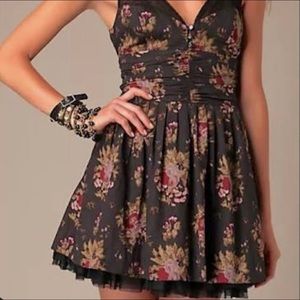 Free people garden navy floral mini dress